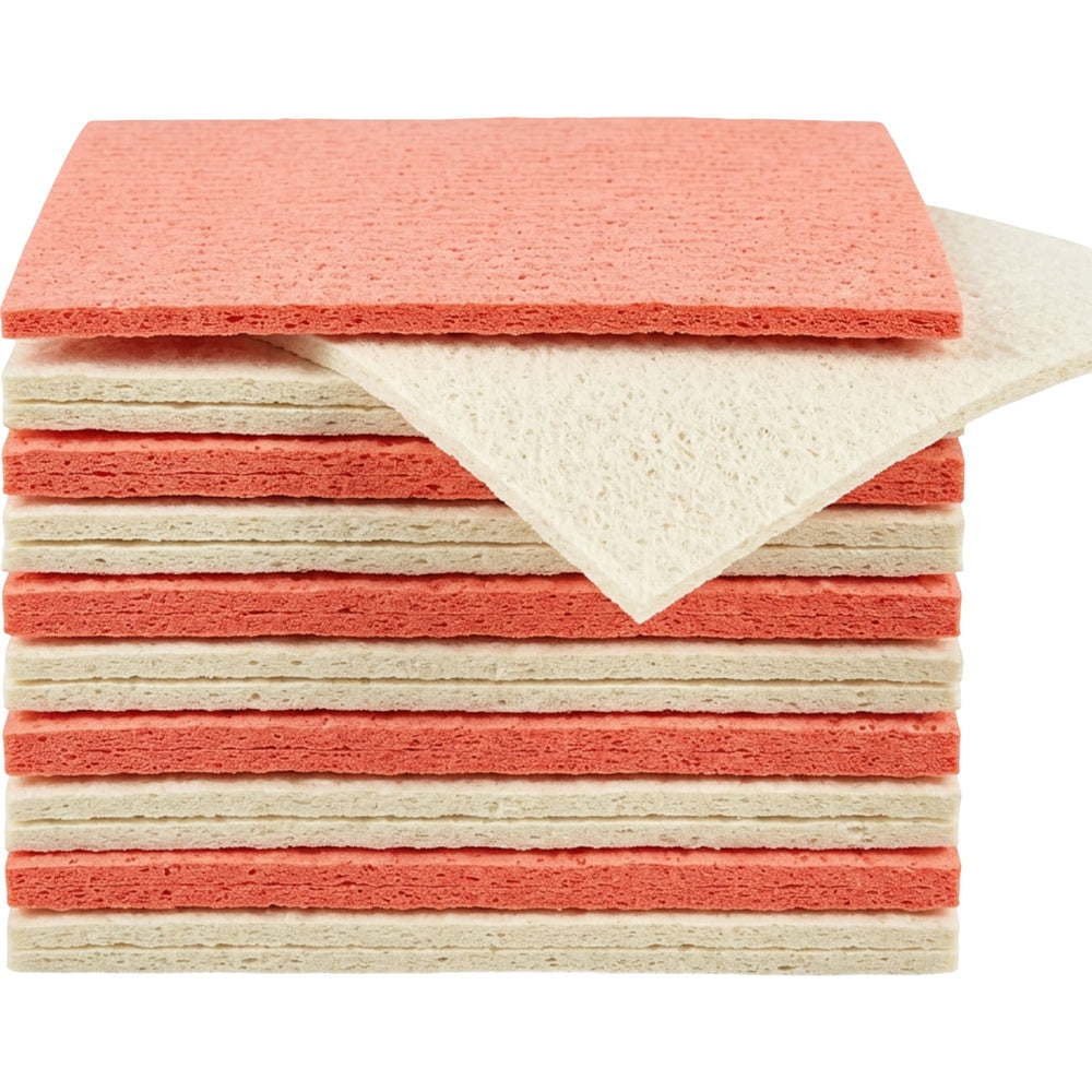Kovev Cellulose Sponge Cloths Set of 10 18 x 20 cm Cream and Coral - Product view